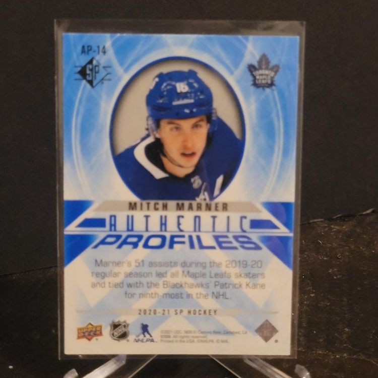 2020-21 SP Hockey Authentic Profiles Blue #AP-14 Mitch Marner Toronto Maple Leaf