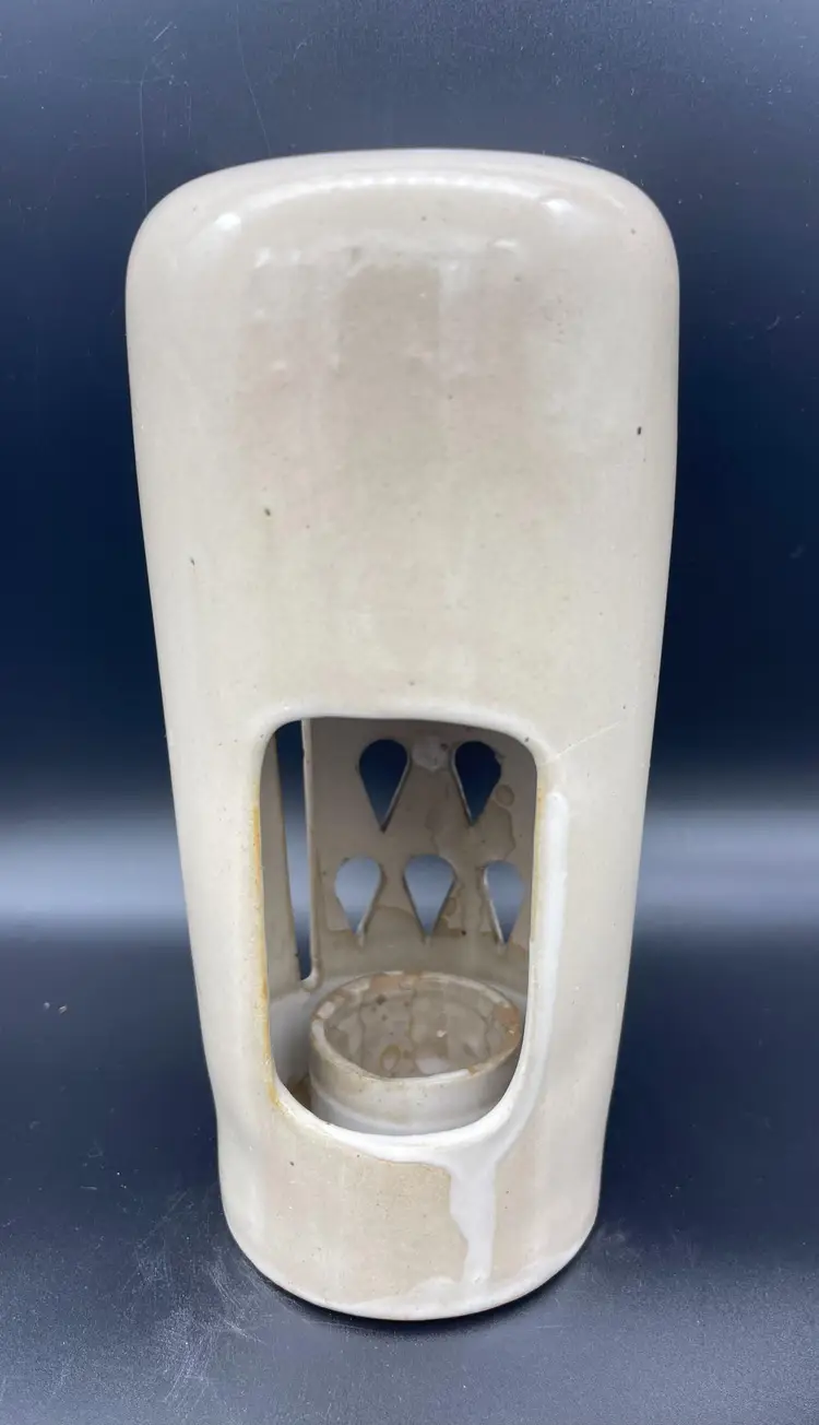 Vintage MCM Art Pottery Owl luminary