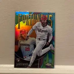 2025 Topps Chrome James Wood Fortune 15 RC Washington Nationals