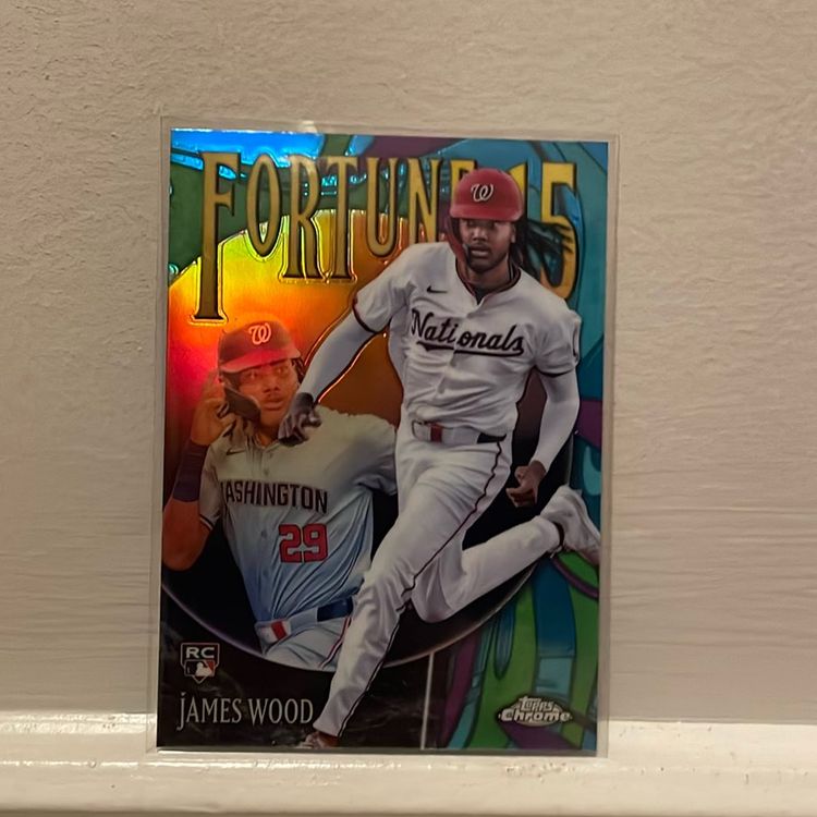 2025 Topps Chrome James Wood Fortune 15 RC Washington Nationals