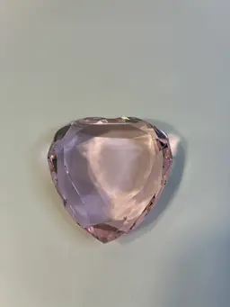 Rosenthal Pink Crystal Heart Paperweight