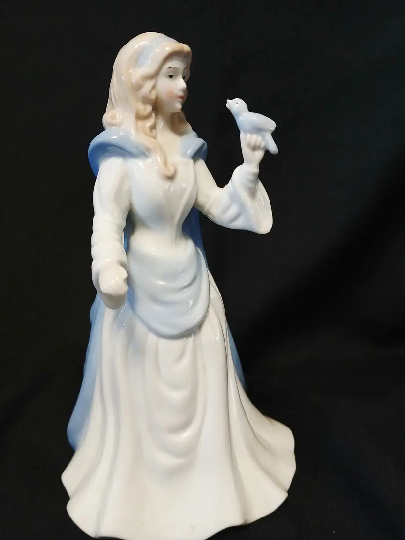 House of Llyod "Ivory Dawn "Porcelain Lady with Bird Figurine