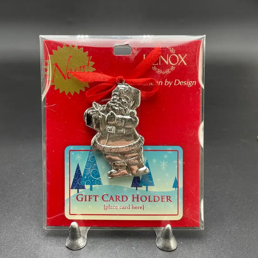 Lenox Santa Claus Metal Gift Card Holder American By Design VTG Original Package