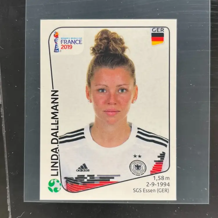 Linda Dallmann 2019 Panini Women’s World Cup Sticker Germany Card