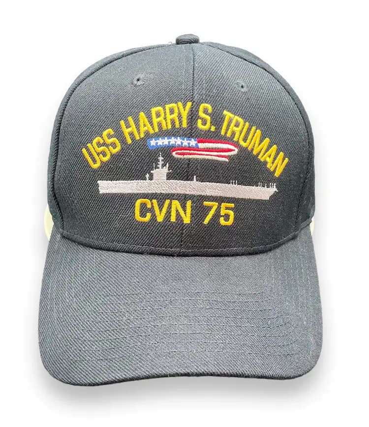 USS Harry S. Truman CVN 75 The Corps US Navy Strap Back Hat Cap One Size Black