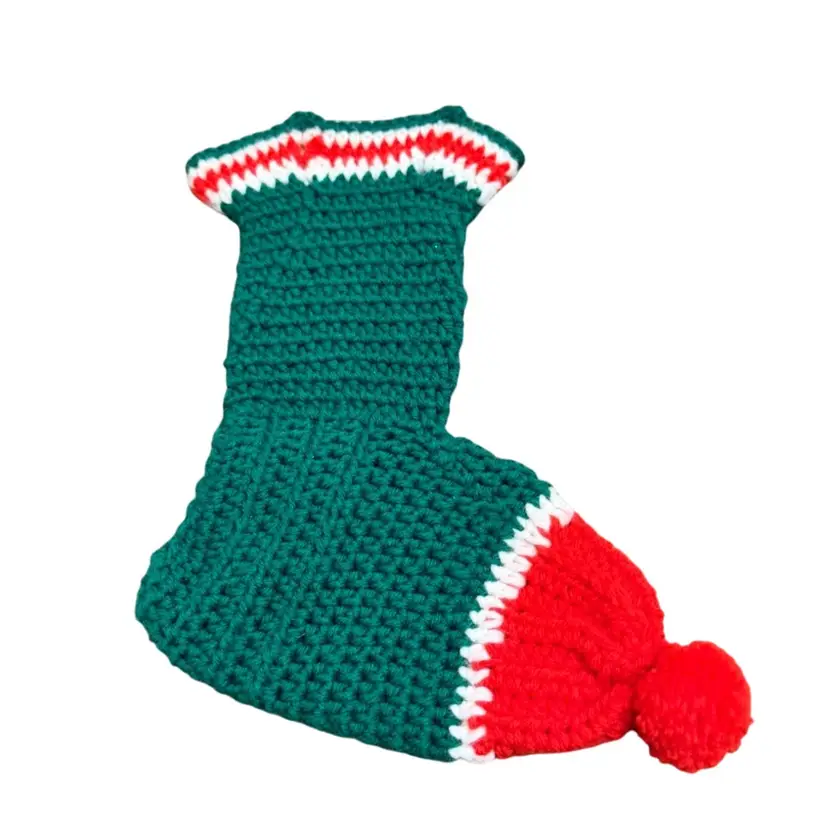 Hand Made Crochet Christmas Stocking