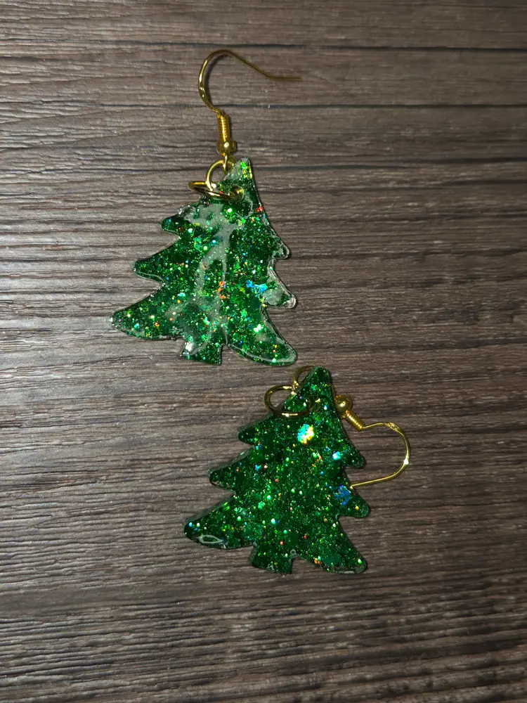 Handmade Resin Tree Earrings