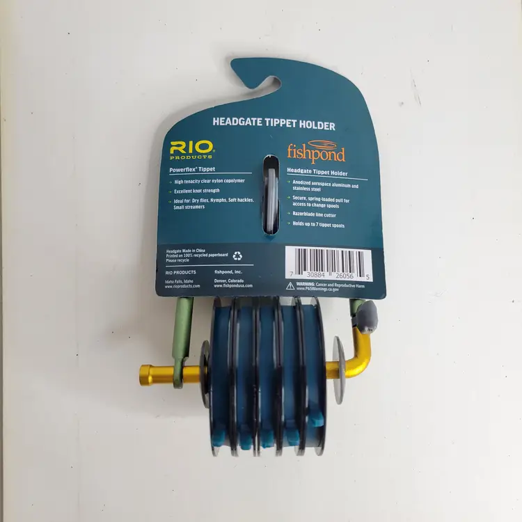 Lot of 10 Rio FishPond Headgate Tippet Holders with 5 Reels 30yd Each