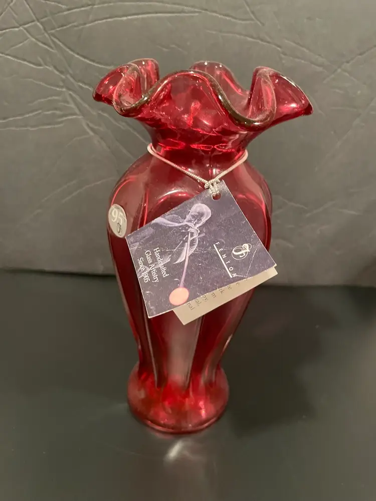 Fenton Cranberry Vase 