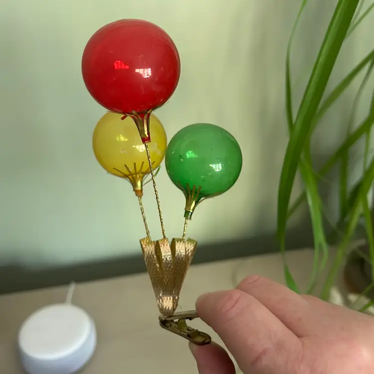 Vintage Kurt Adler Clip-on Balloon Christmas Ornaments