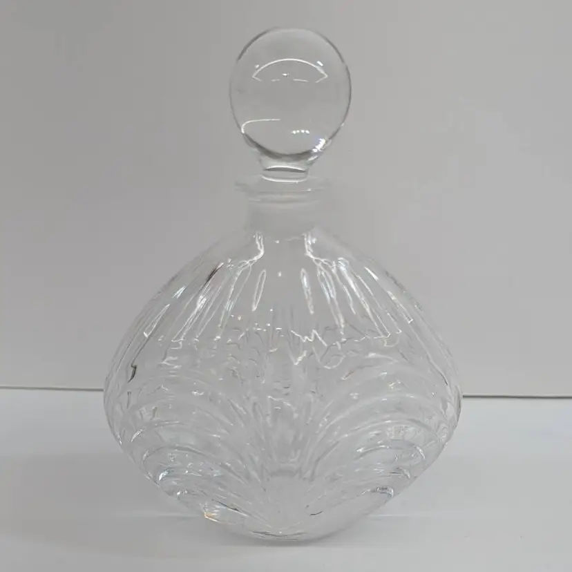 Vintage Perfume Cologne Bottle with Ball Stopper Royal Crystal Rock RCR Italy