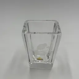 Orrefors Sweden Etched Crystal Glass Vase Bird On Branch Vintage Mini Bud Vase