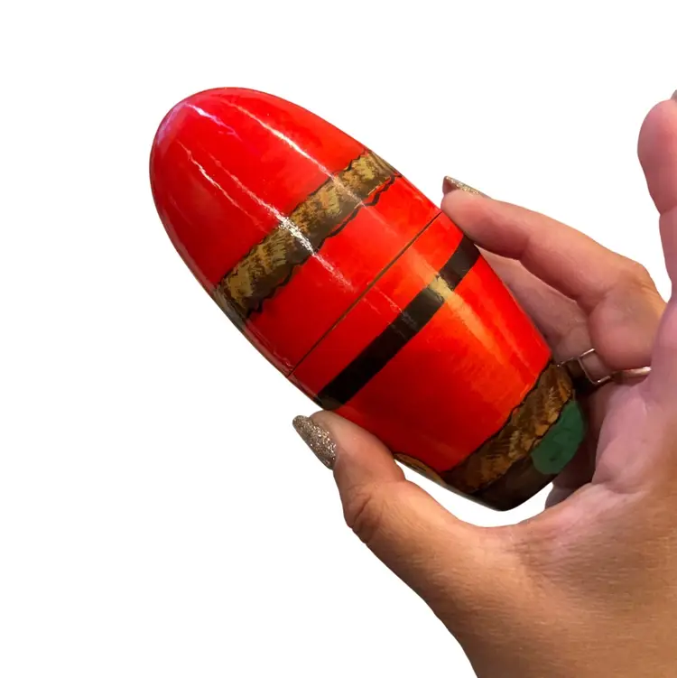 Santa Claus Vintage Hand Painted Wood Nesting Dolls (5 Piece Set)