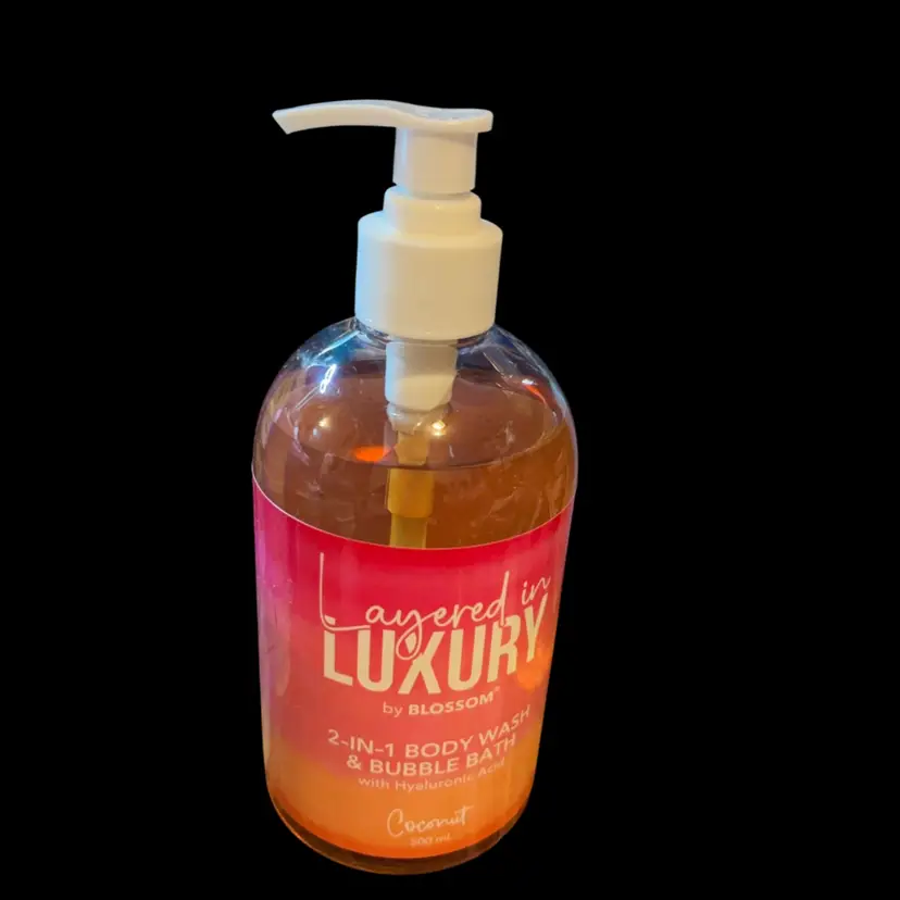 Msrp Nine Dollars – Layered In Luxury By Blossom Two And One Body Wash And Bubble Bath Coconut
