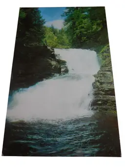 Vintage Postcard unposted waterfall Winona 5 Falls PA 60s Stroudsburg Poconos
