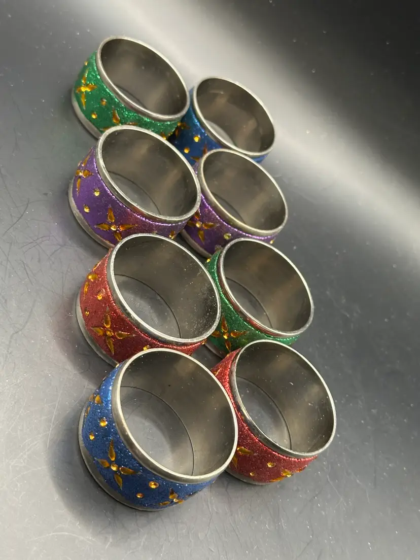 8 Jeweled Napkin Rings Holders Pier 1