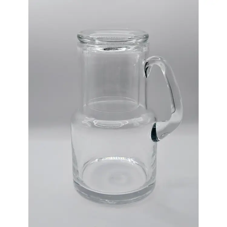 #01 - Vintage Tumble Up Bedside Pitcher and Glass, 7.25" tall