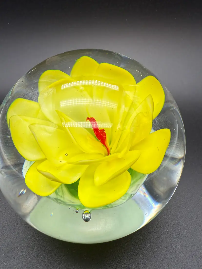 Yellow Flower Paperweight