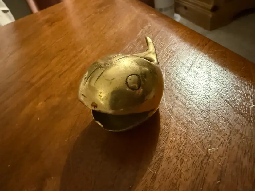 Vintage Solid Brass Whale Open Mouth