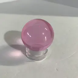 Clear Pink Solid Glass Ball 1 1/2"