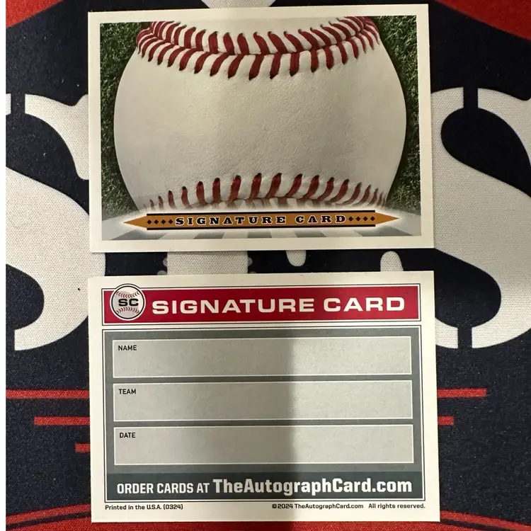 Blank Baseball Signature Cards (25/pack)