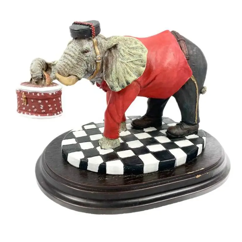 Anthropomorphic Elephant Figurine Dressed as a Pullman Porter Vintage
