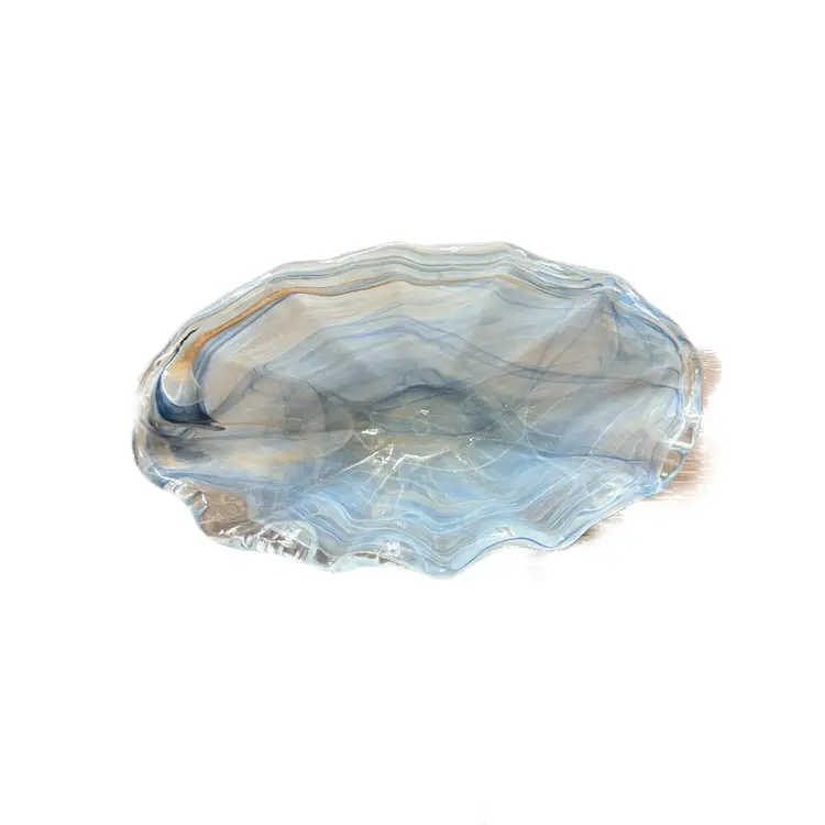 Murano Art Glass Bowl Dish Made in Italy Handkerchief Bowl Multicolor Vintage