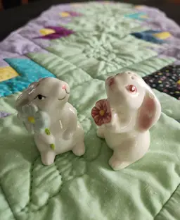 Avon Bunny Salt & Pepper Shakers 1983