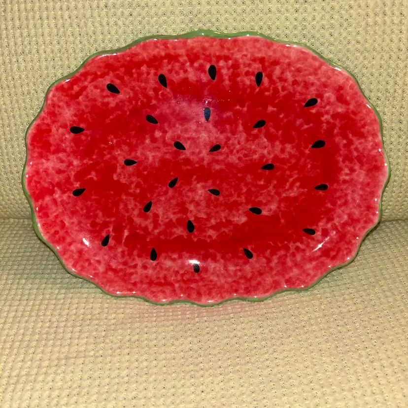 Burton & Burton Oval Ceramic Watermelon Dish