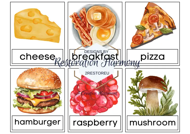 Alphabet Food Flashcards