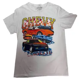 Chevrolet Corvette Chemistry Classic Chevy Graphic Print White T-Shirt - M