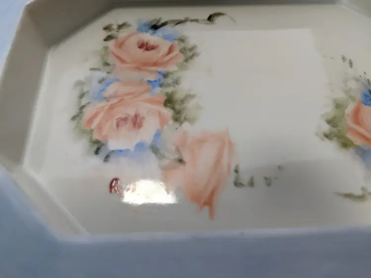 Vintage Hand painted Bone China Trinket dishes Set of 2