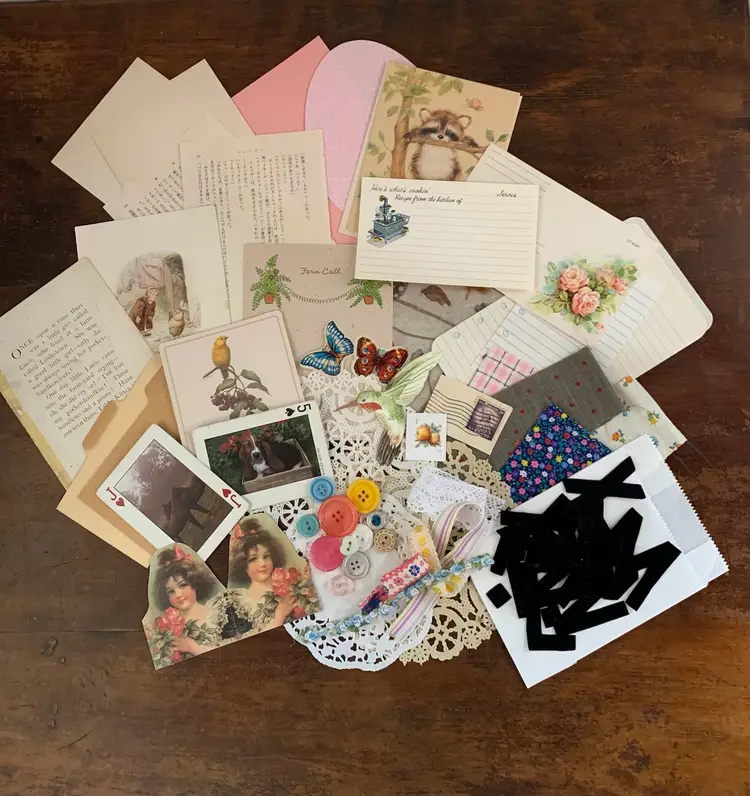 Junk Journal Ephemera Paper Packet 90+ Pieces