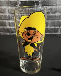 VINTAGE SPEEDY GONZALES PEPSI COLLECTORS SERIES WARNER BROS GLASS 1973 12 OZS