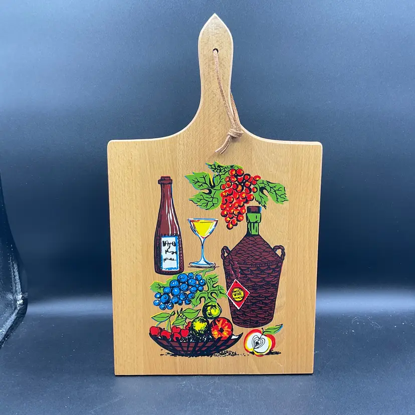 Vintage NEVCO Yugoslavian Hand Painted Cutting Board