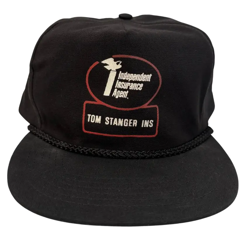 Vintage 1980’s Independent Insurance Agent Stanger Ins Logo Rope Adjustable Hat