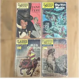 Set Of 4 Classics Illustrated Comic Books The Call of the Wild, Men Of Iron + 1960’s