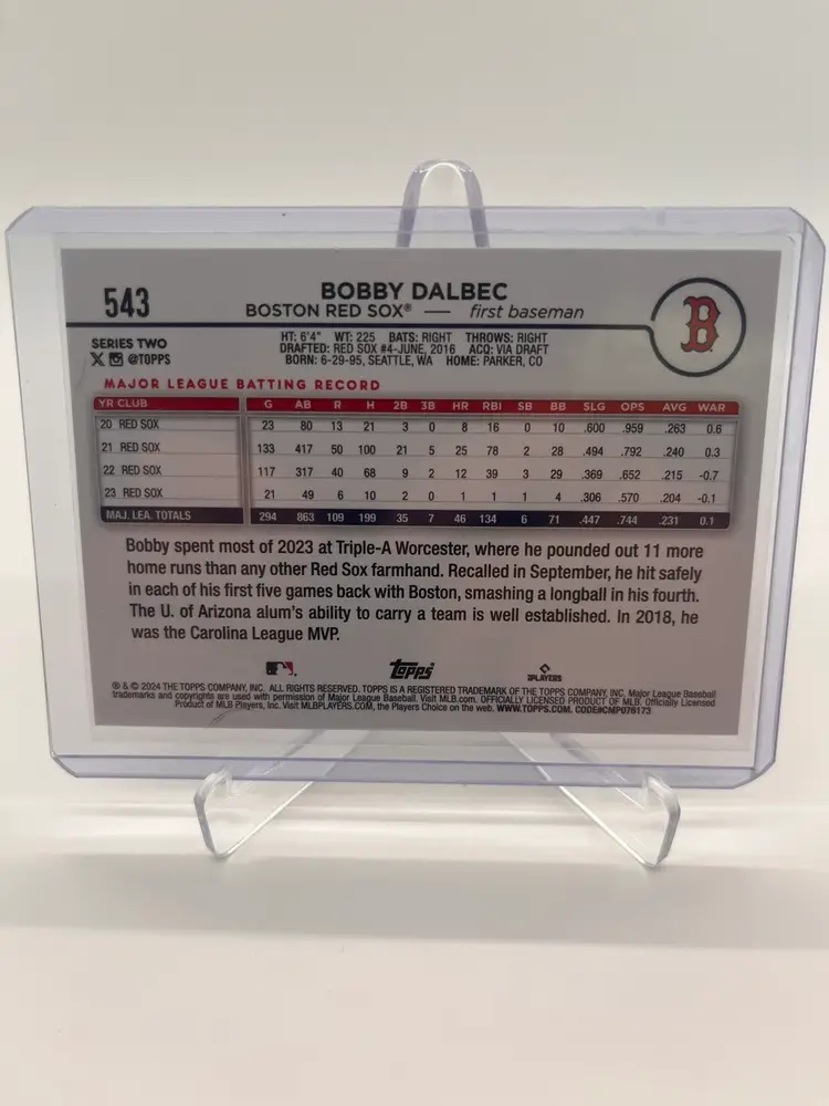 2024 Topps Series 2 Bobby Dalbec Gold Foil Red Sox