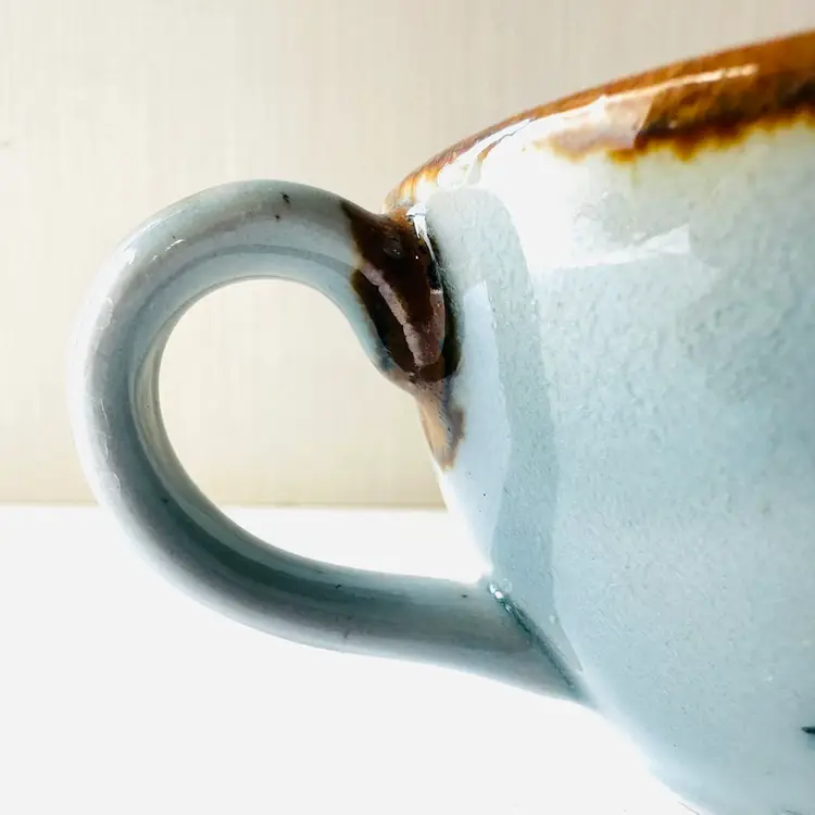 Vintage Ken Edwards El Palomar Pottery Coffee Tea Mug Bird Butterfly Snail Design Made in Mexico