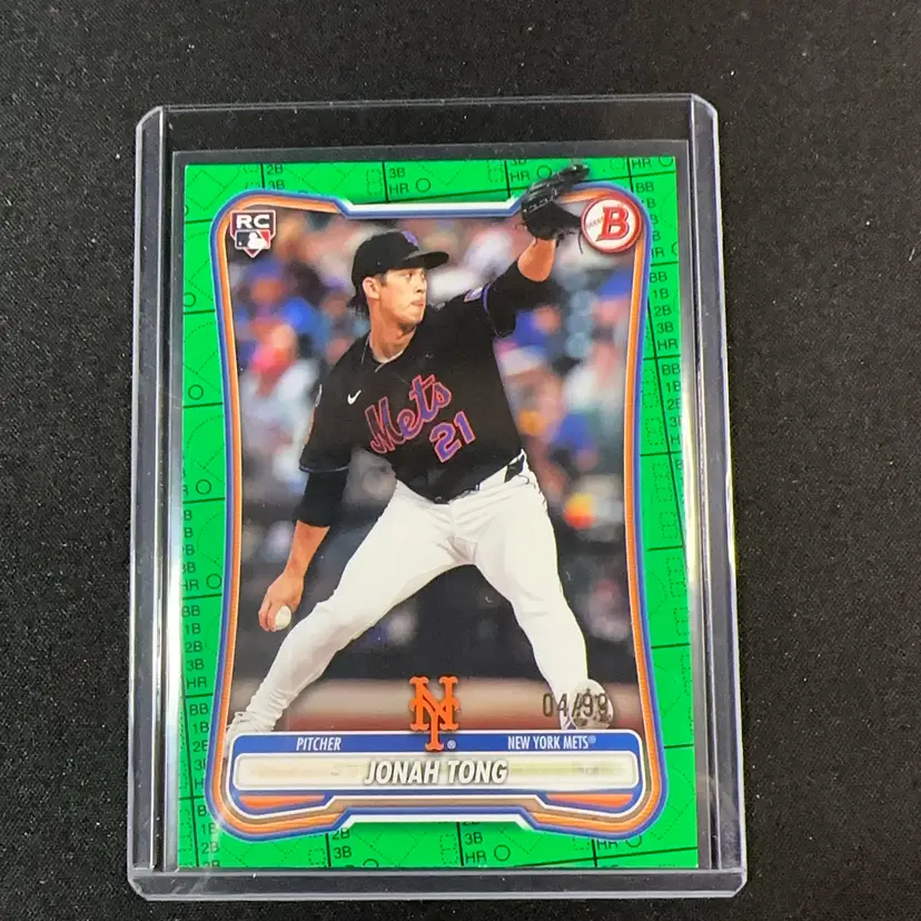 Jonah Tong 2026 Bowman Green Pattern RC /99 New York Mets