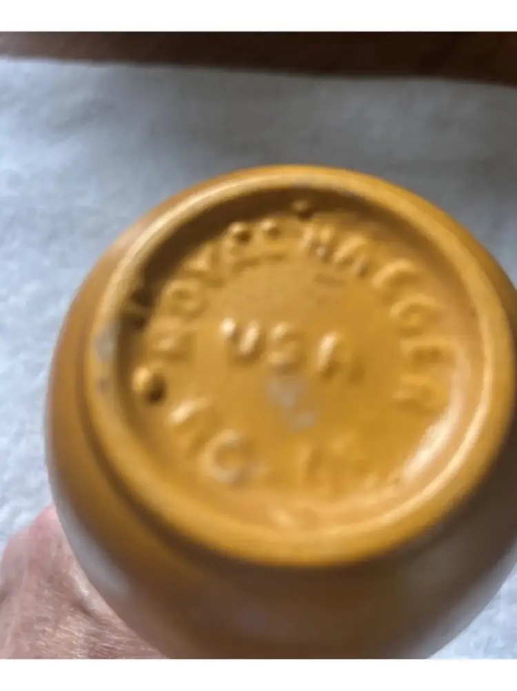 Vintage Royal Haeger USA RG-68 Art Deco Pottery Orange Black Bulb Bud Vase