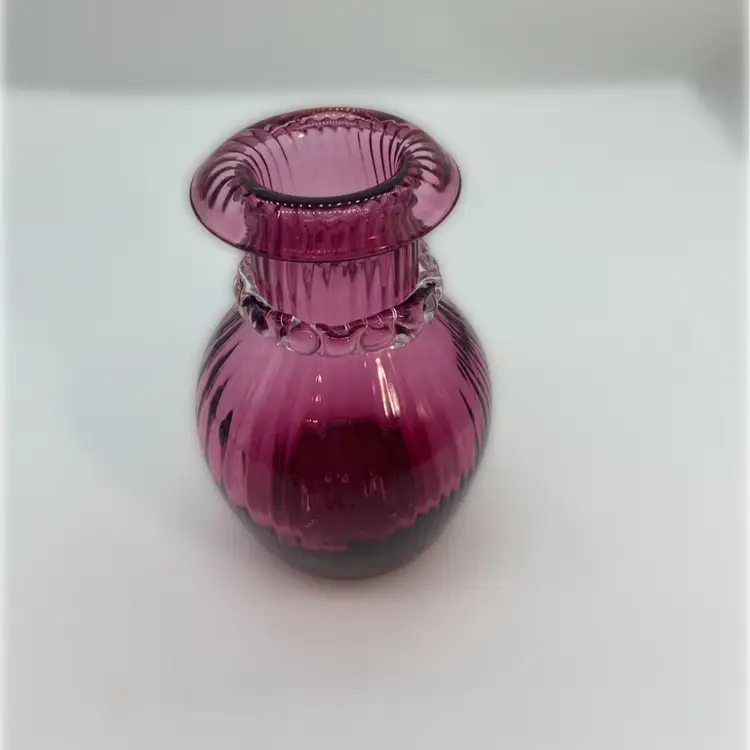 #34 GG , Pilgrim,  Cranberry Vase