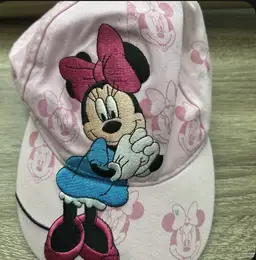 Disney MINNIE MOUSE Ball Cap Adjustable Pink Hat Size Youth Used