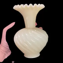 Fenton Cameo Swirl Vase