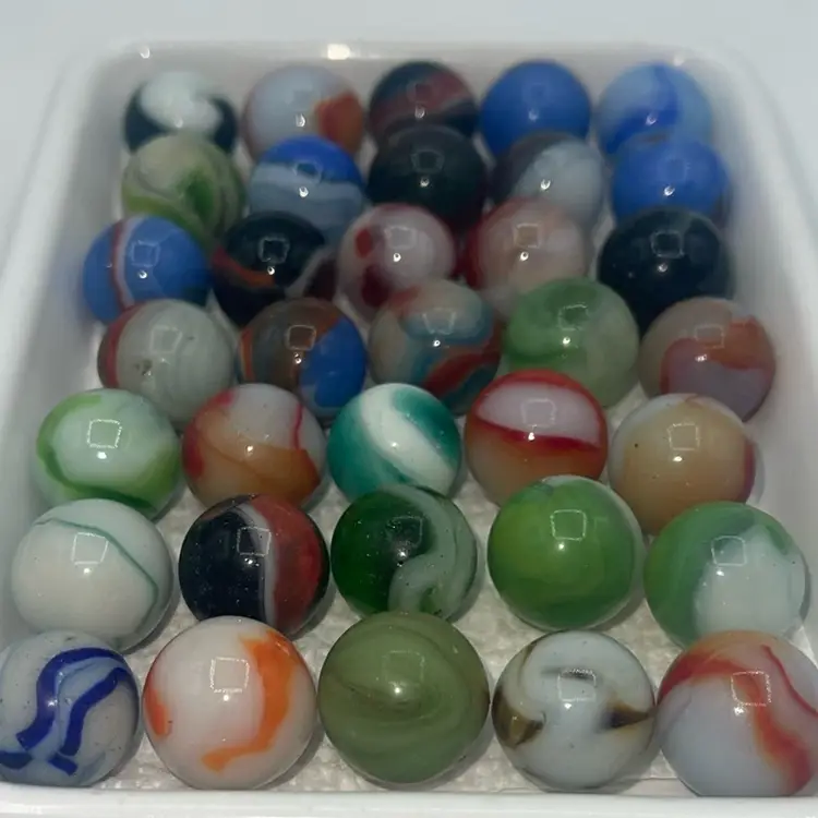 Lot Of Small Marbles 35 Marbles Lot A