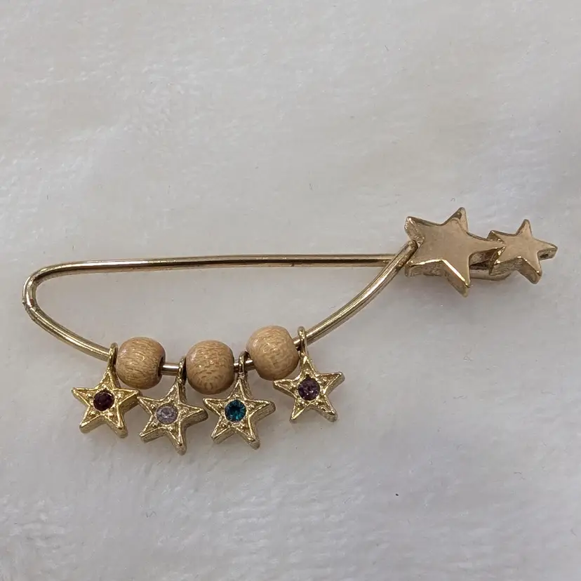Vintage Shooting Star Stick Pin Gold-tone