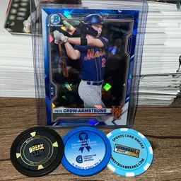 Pete Crow-Armstrong 2021 Bowman Chrome Sapphire Prospect New York Mets