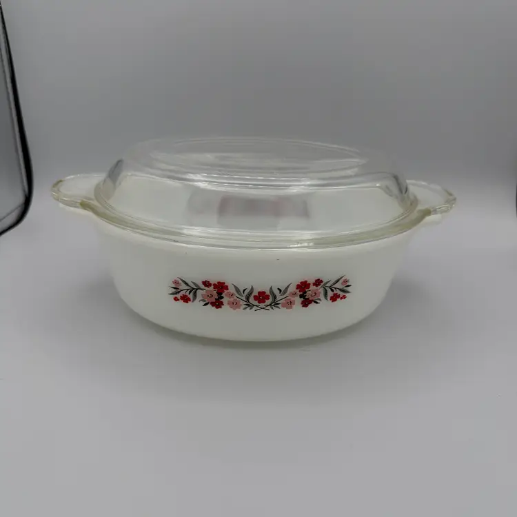 Vintage Fire King Casserole Dish With Lid