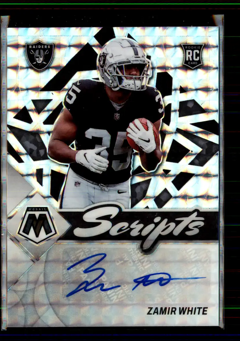 Zamir White 2022 Panini Mosaic Rookie Scripts #RS-ZW - Las Vegas Raiders - (151-74)