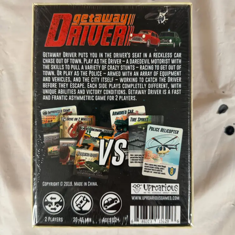 Getaway Driver Board Game - Kickstarter - New - Sealed